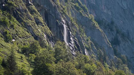 Beautifull-waterfall-from-a-cliff-at-the-königssee-bavaria-germany