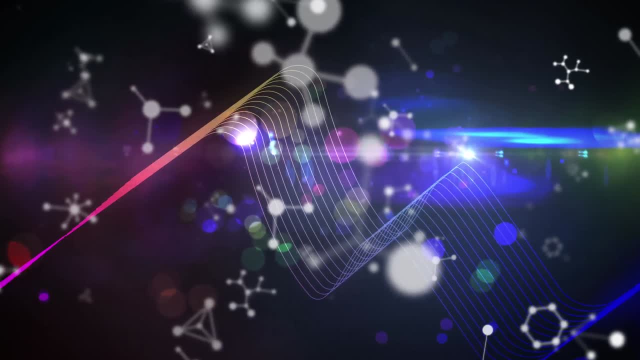 분자와 함께 데이터 처리의 애니메이션