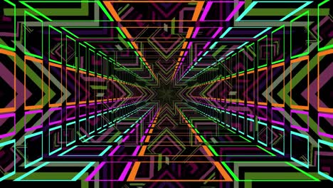 Kaleidoscope-stars-seen-through-neon-tunnel