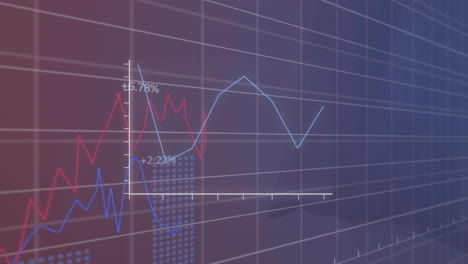 Animation-Der-Digitalen-Datenverarbeitung-über-Gitterhintergrund