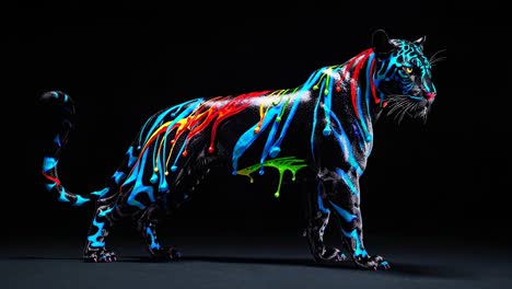 colorful abstract tiger