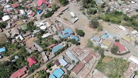 Vista-De-Pájaro-De-Un-Pequeño-Barrio