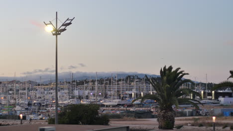 marina with yachts in port of lagos, portugal