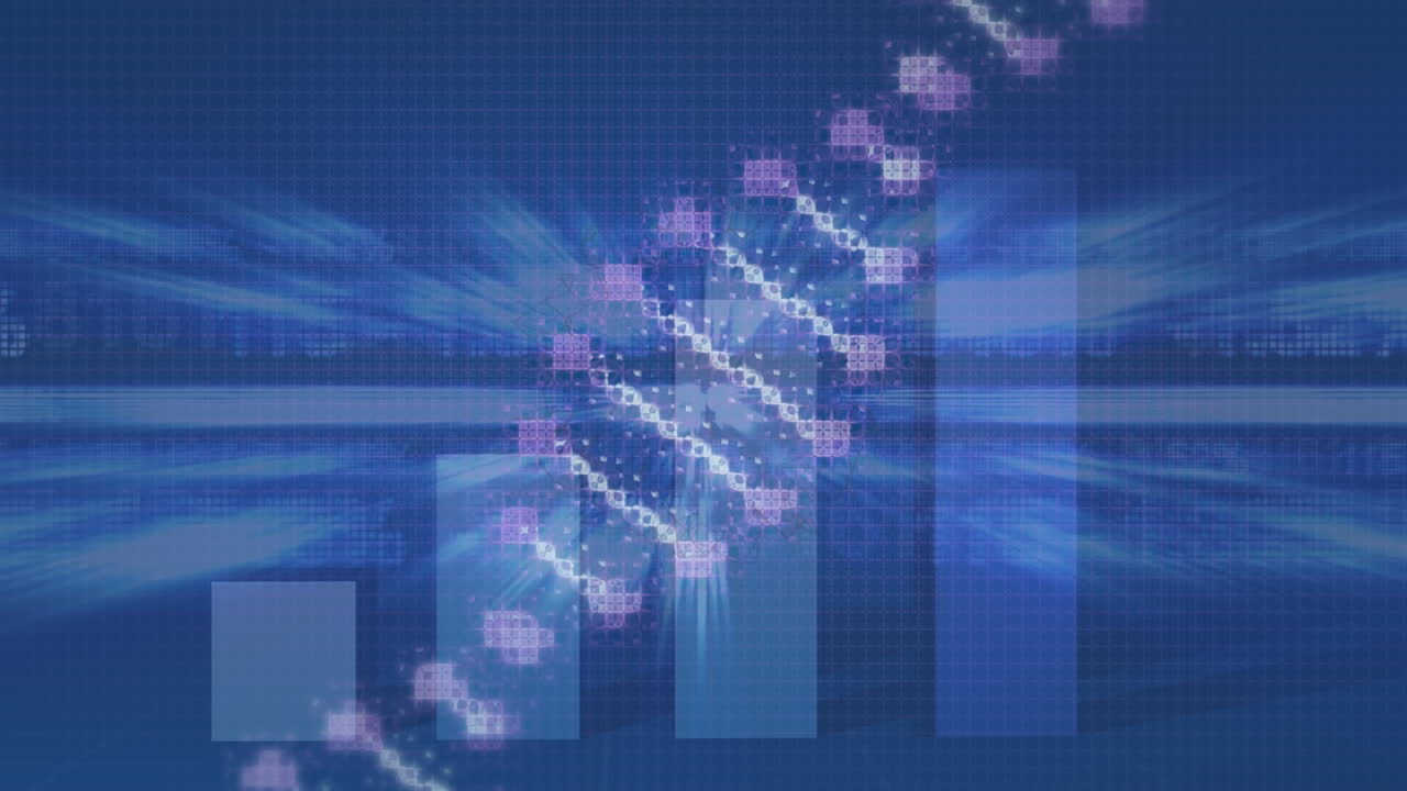 Animation of dna strand over graph