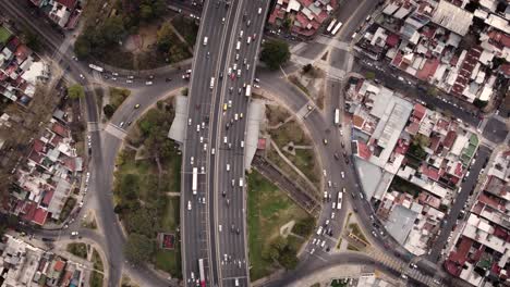 Highway-25-De-Mayo-And-Big-Roundabout,-Plaza-De-Los-Virreyes-In-Buenos-Aires