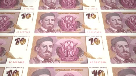 banknotes of ten yugoslav dinar of the old yugoslavia, cash money