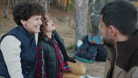 family picnic in the forest