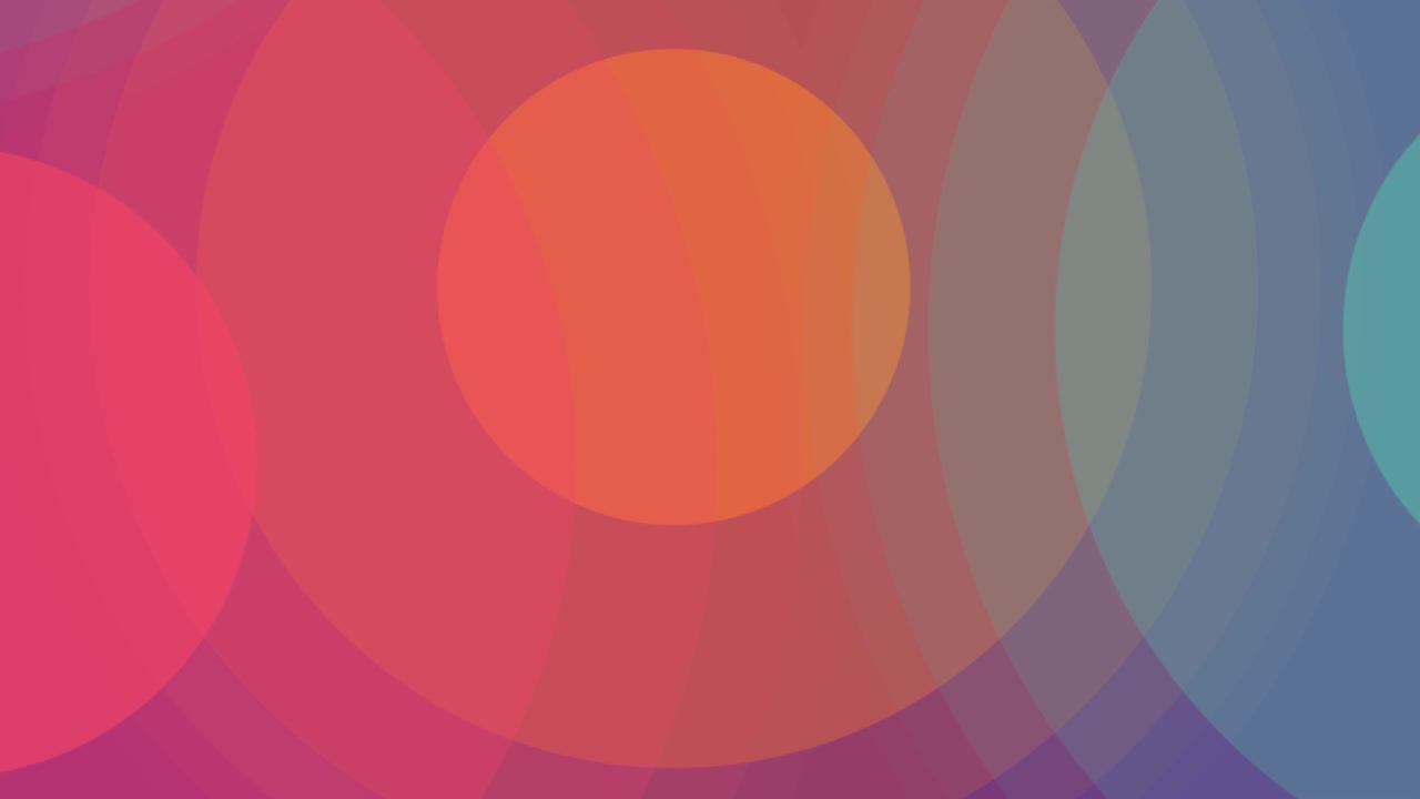 추상화 된 다채로운 서클 원활한 루프 모션 배경 비디오