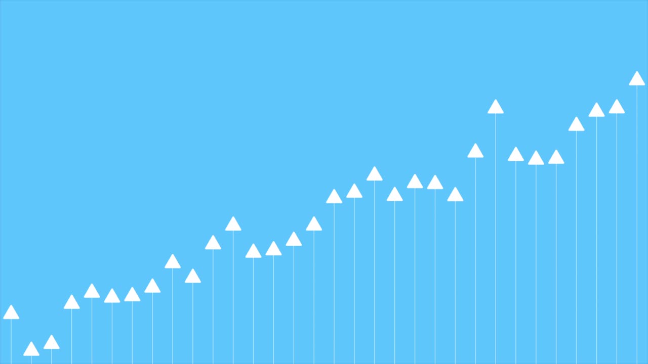 Abstract growing financial graph chart motion background