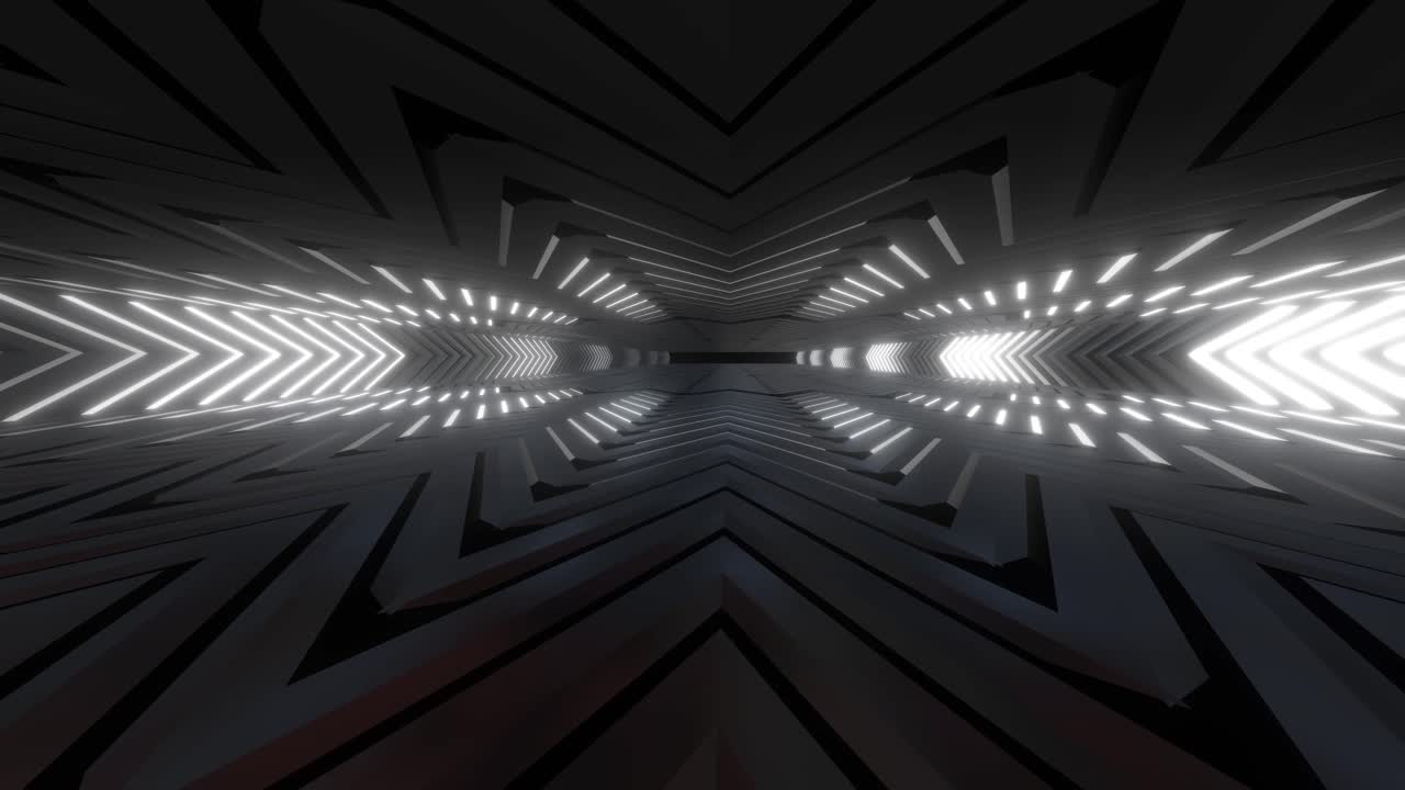 perspectiva del túnel de neón