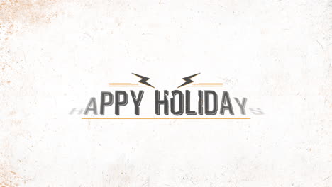 holiday company logo rustic happy holidays with lightning bolt