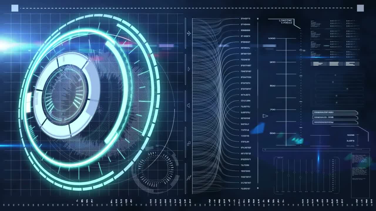 анимация часов и обработки статистики на темном фоне