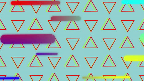 animation of glowing neon lights moving over pattern background