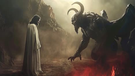 jesus confronts a demonic figure: a spiritual showdown