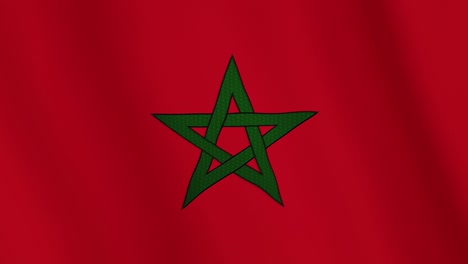 morocco flag waving animation. full screen. symbol of the country