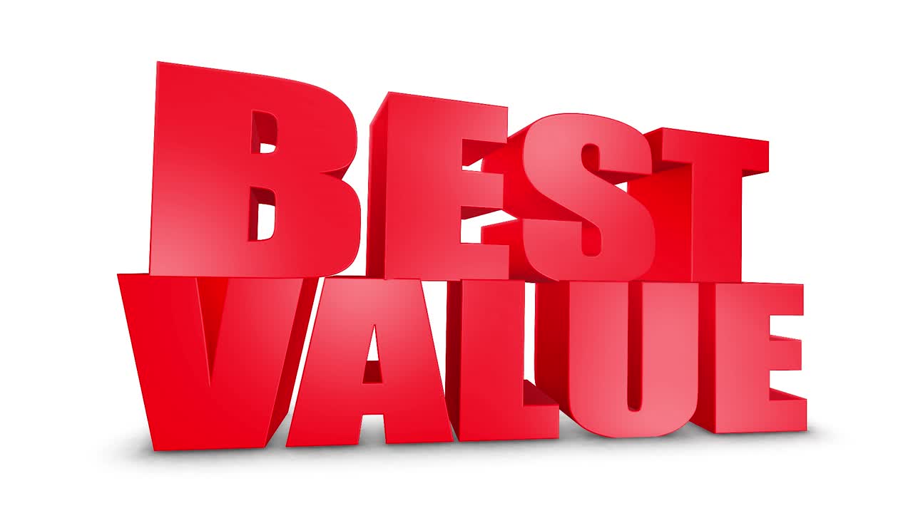 Best value 3d text on white alpha channel green screen advertising promotion discount offer sale 3d