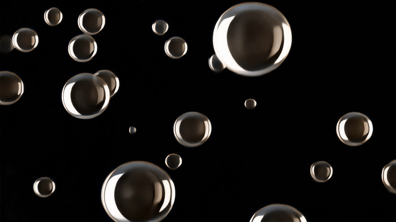 Floating bubbles on brown background animated overlay, transparent 4K video, alpha channel, ProRes