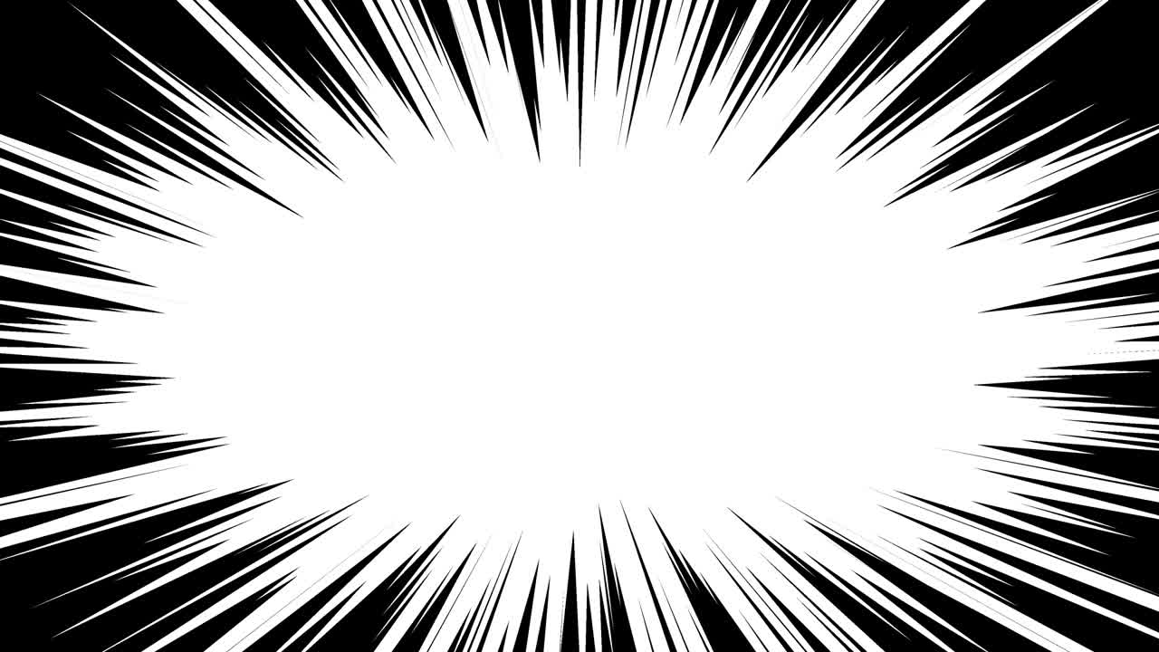 Material de animación de línea concentrada negra