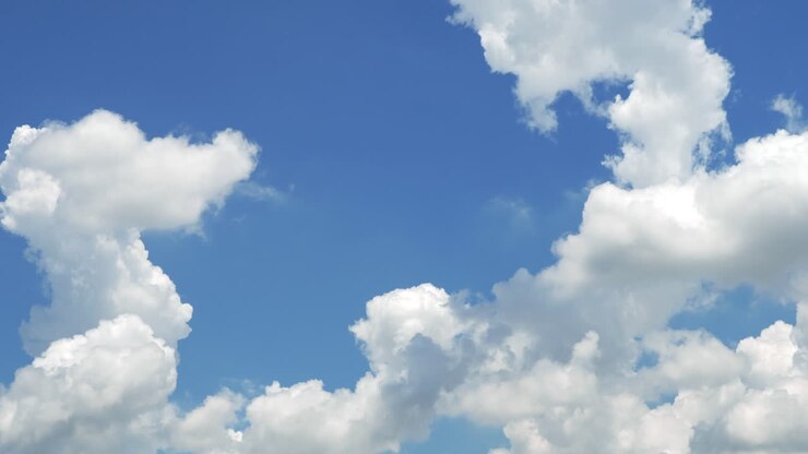 Timelapse of beautiful blue sky with clouds on a bright sunny day for moving abstract background-1