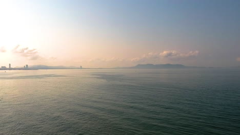 dron flying over sea in thailand.high angle video, beautiful sea