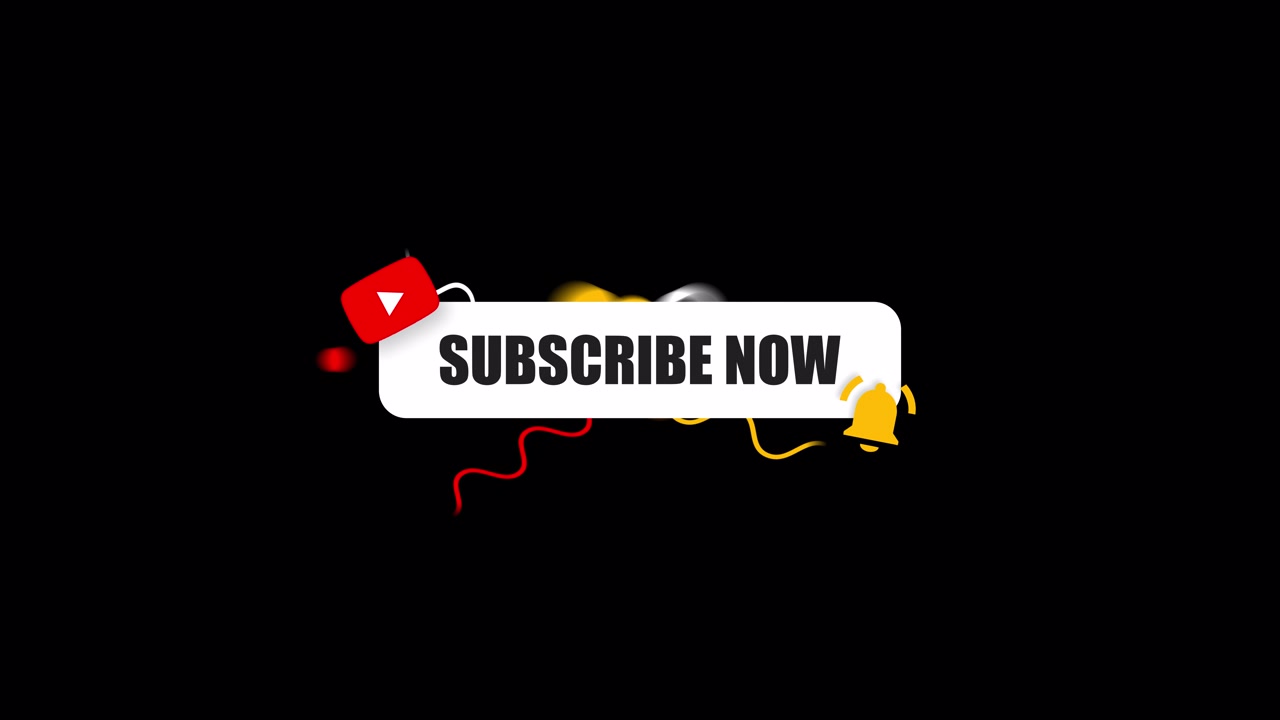 Animated YouTube Subscribe Now Button with Bell Icon and Confetti
