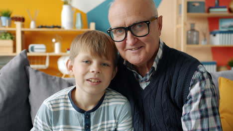 grandfather and grandson portrait