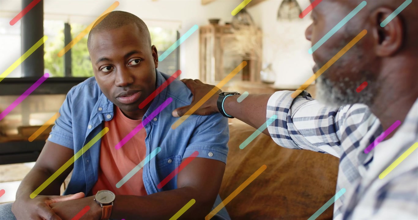 African American Man Receiving Comfort and Support