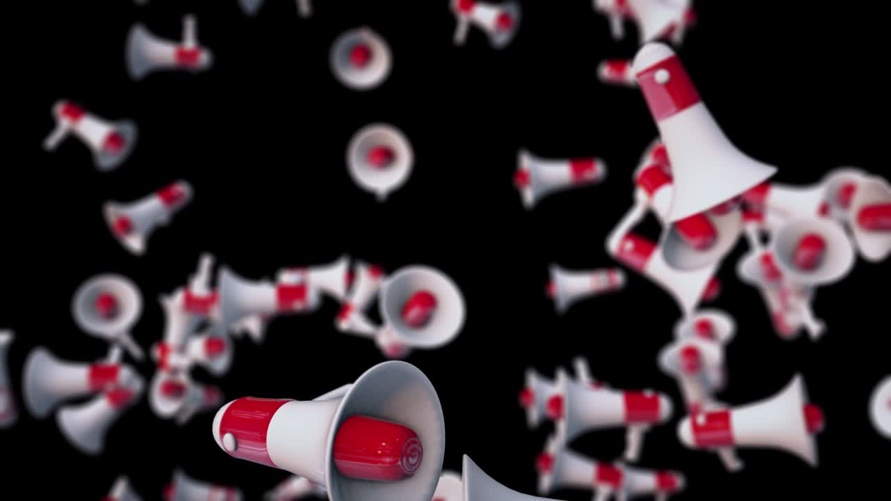 투명 bullhorn 배경 스 비디오