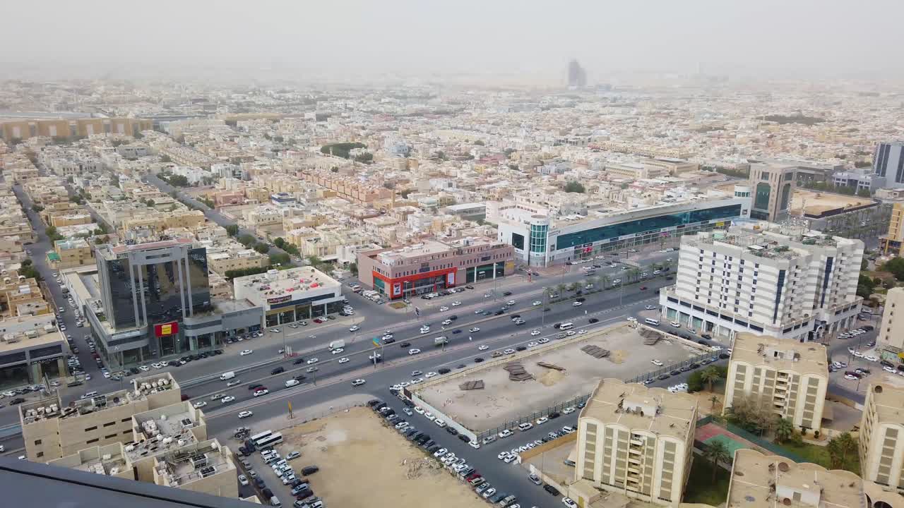 tormenta de arena en la ciudad de riyadh - arabia saudita