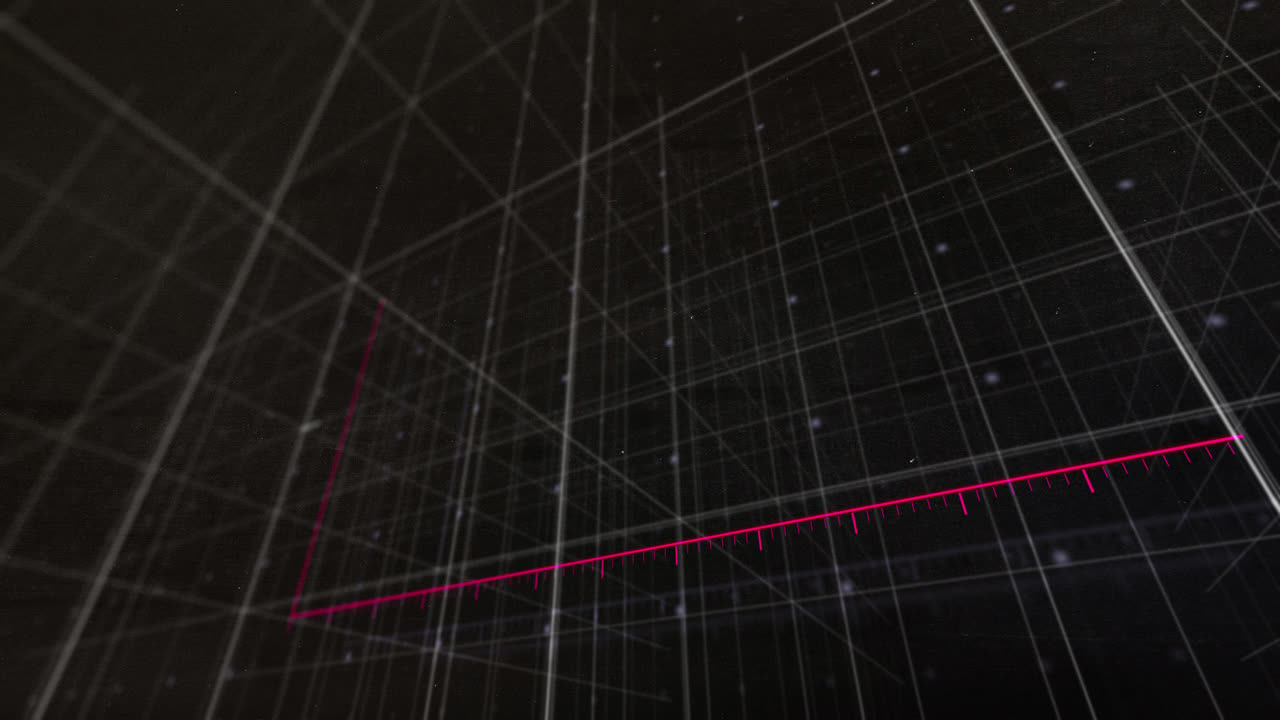 animación del procesamiento de datos financieros sobre un fondo negro