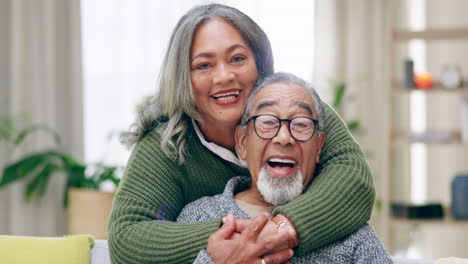 Amor,-Felicidad-Y-Abrazo,-Retrato-De-Pareja-De-Ancianos