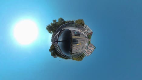 little planet format of munich in germany