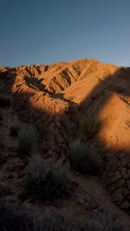 sunrise in the desert canyon