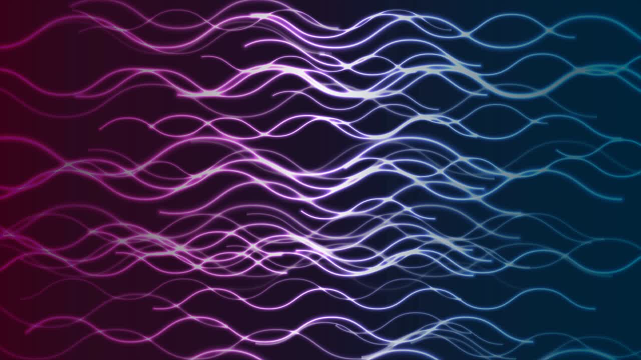 líneas onduladas de neón ultravioleta azul fondo de movimiento de tecnología abstracta