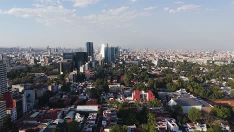 sunny afternoon over cdmx, drone footage