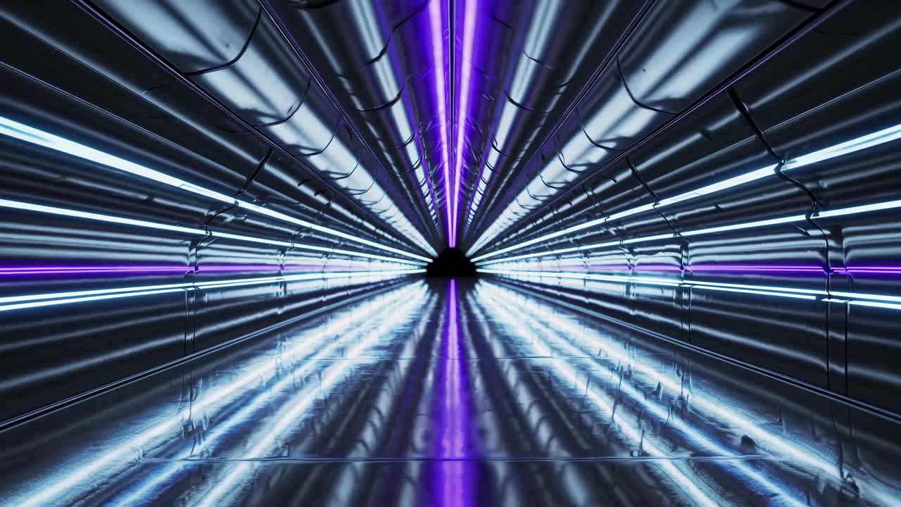 Futuristic Neon Tunnel