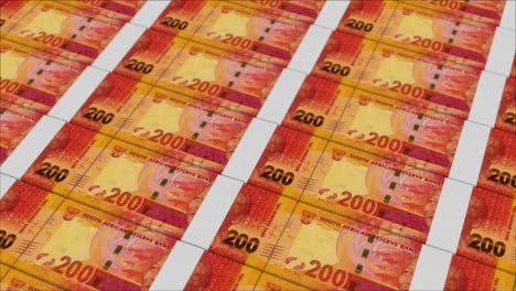 200-Südafrikanische-Rand-Banknoten,-Gedruckt-Von-Einer-Geldpresse