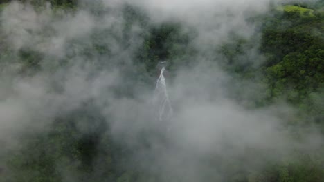 tropical misty rain forests of costa rica_drone nature shot