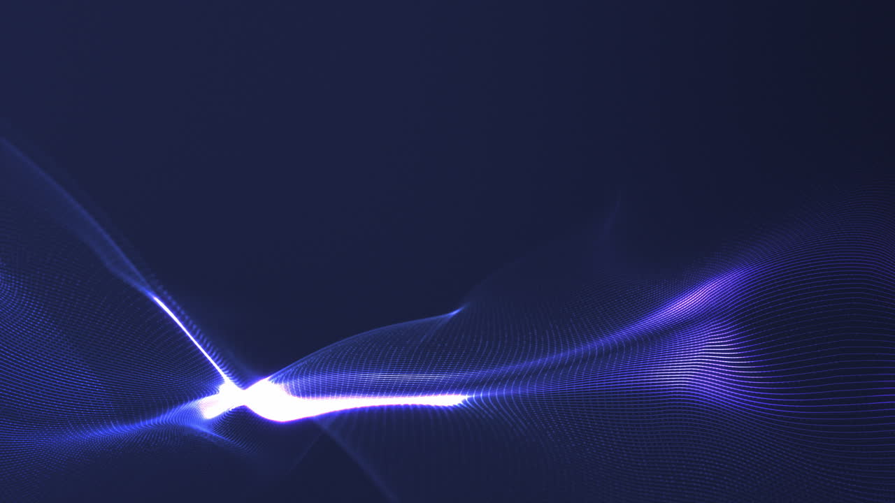 Abstract Glowing Blue Purple Light Waves