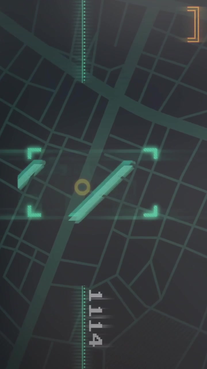 Animation of data processing over map and scanner