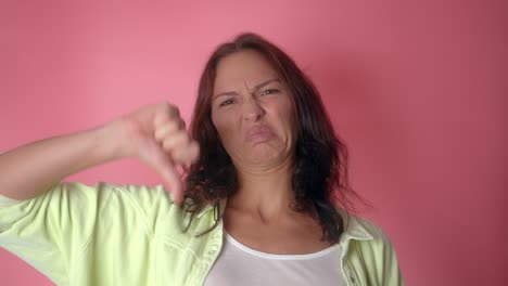 woman showing disapproval