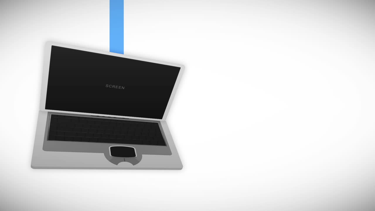 nube azul conectada con el portátil