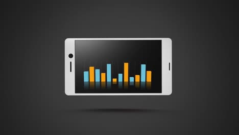 Smart-phone-with-bar-graphs