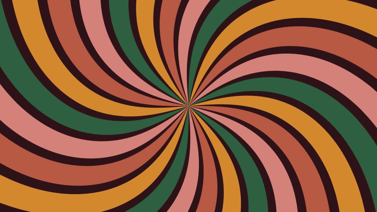 curva de líneas radiales coloridas que giran alrededor del centro de un fondo de 4k.