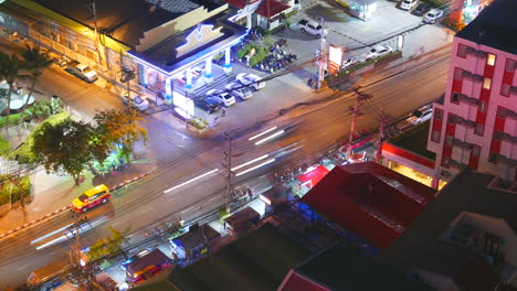 pattaya thailand - circa time lapse of traffic in pattaya city, thailand