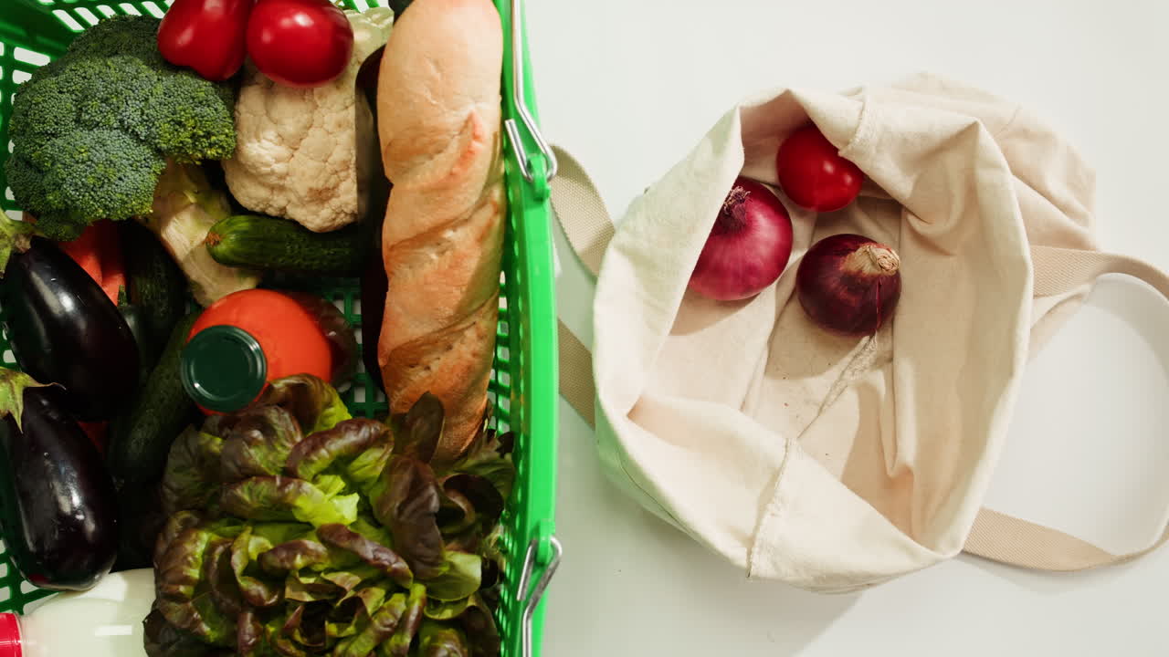 Grocery Shopping with Reusable Bags
