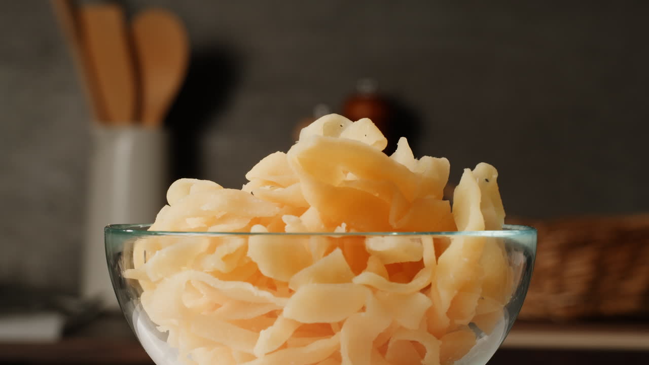 Dried Ginger in Glass Bowl