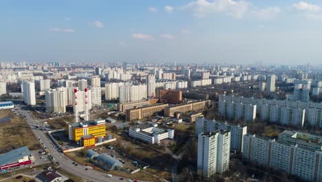 suburbio de moscú. la vista desde el vuelo del pájaro