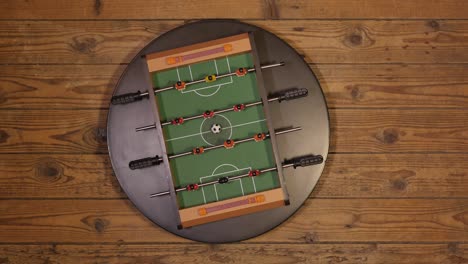 fútbol giratorio juego de mesa de fútbol de arriba hacia abajo vista de pájaro