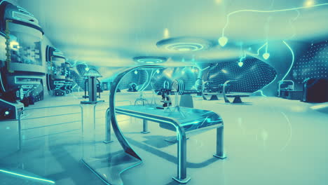futuristic laboratory interior
